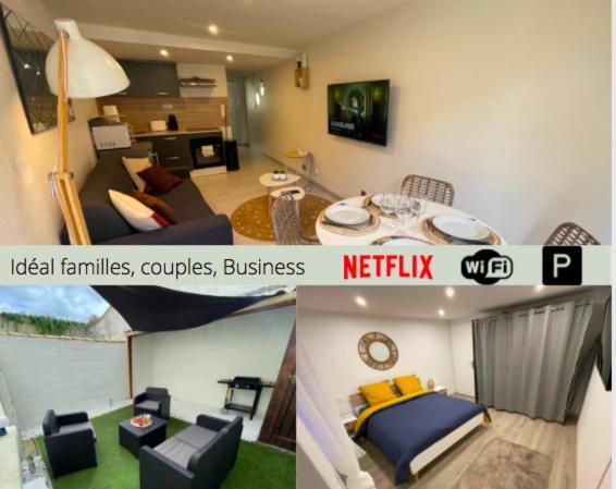 Le Boinot - Patio Privé, Wifi Débit, Netflix, Stationnement Gratuit Niort